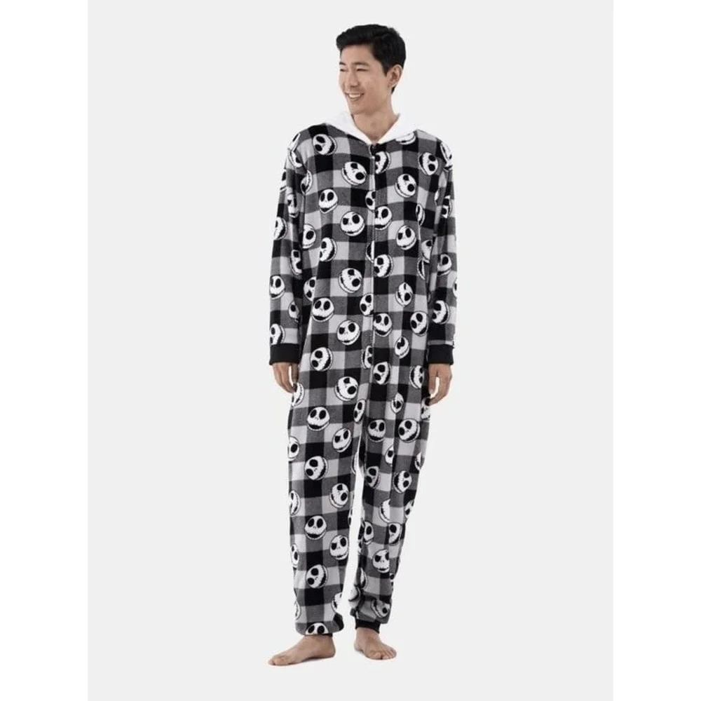 Disney‎ Men's Nightmare Before Christmas Jack Skellington Pajamas Union Suit M - Picture 9 of 10